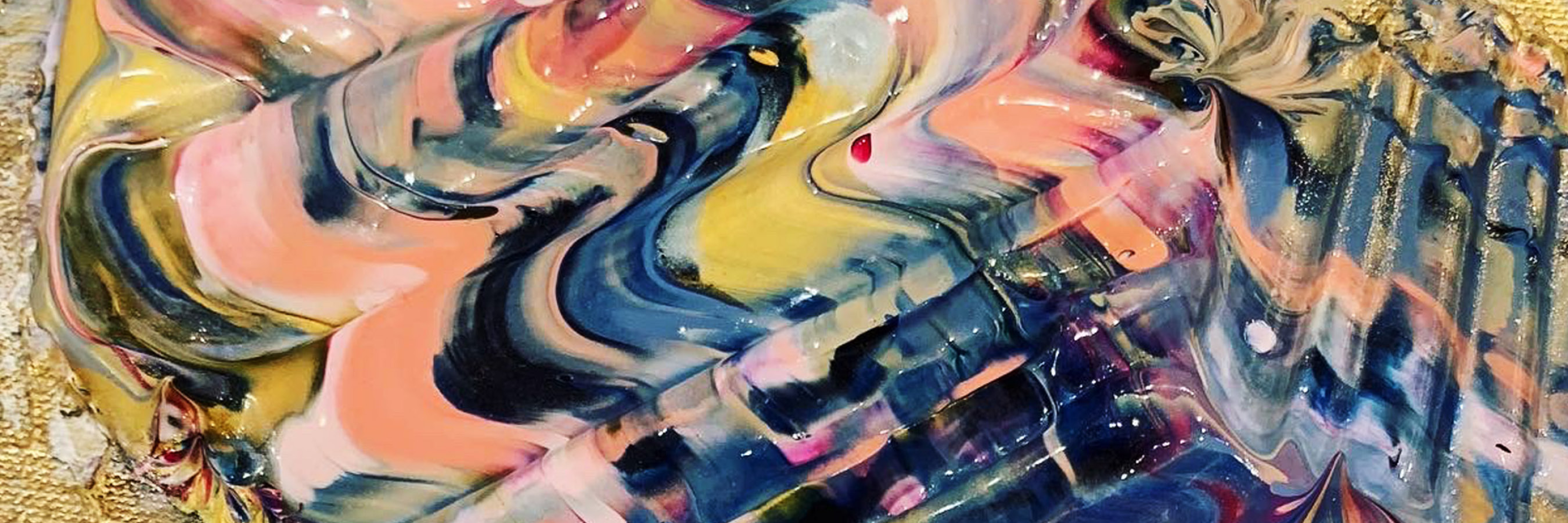 Abstrakt kunst med akrylmaling