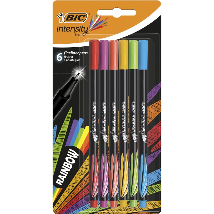 Intensity Fineliner 6-pak Rainbow Colors i gruppen Penne / Skrive / Fineliners hos Pen Store (100237)