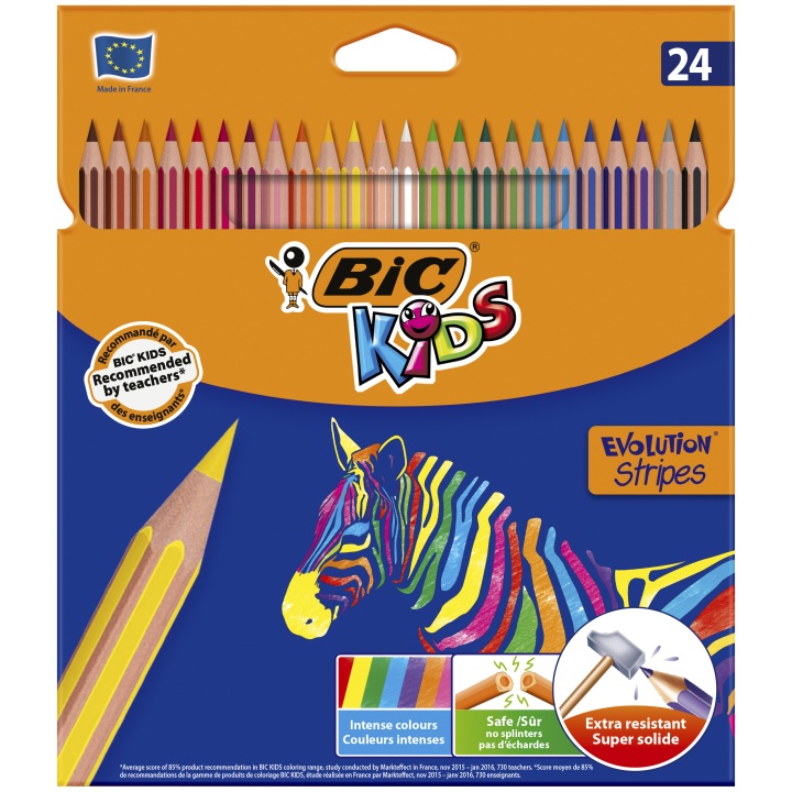 Kids Evolution Stripes Farvepenne 24-pak i gruppen Kids / Børnepenne / Farveblyanter til børn hos Pen Store (100245)