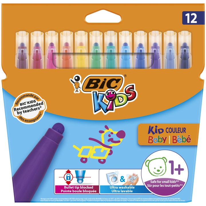 Kids Baby-tuschpenne 12-pak i gruppen Kids / Børnepenne / Tuschpenne for børn hos Pen Store (100247)