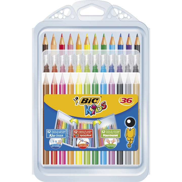 Kids Farvelægnings-kit 1 - 36 dele i gruppen Kids / Børnepenne / Farvekridt til børn hos Pen Store (100260)