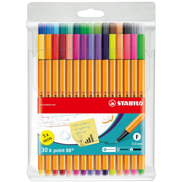 Point 88 Fineliner 30-pak i gruppen Penne / Skrive / Fineliners hos Pen Store (100294)