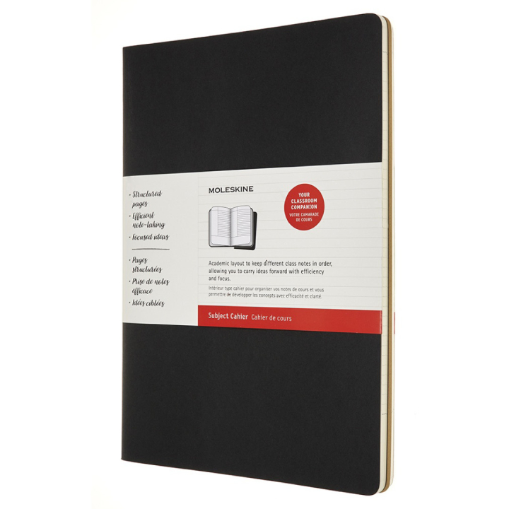 Cahier Subject A4 Sort/Kraft Ruled i gruppen Papir & Blok / Skriv og noter / Notesbøger hos Pen Store (100338)