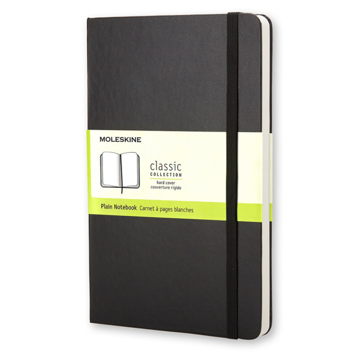 Classic Hard Cover Notebook Pocket Sort i gruppen Papir & Blok / Skriv og noter / Notesbøger hos Pen Store (100349_r)
