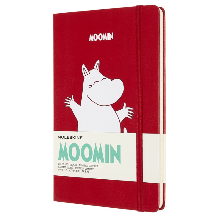 Hardcover Large Moomin Rød Ruled i gruppen Papir & Blok / Skriv og noter / Notesbøger hos Pen Store (100372)