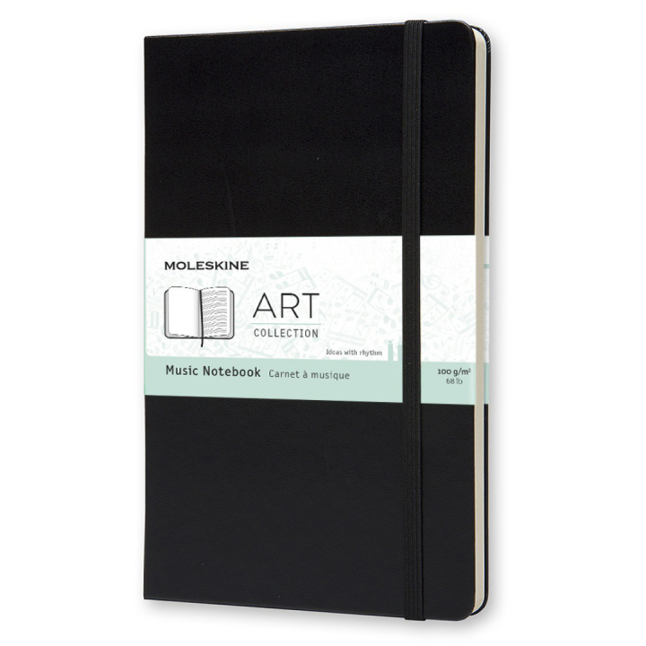 Music Notesbog ART collection Large Sort i gruppen Papir & Blok / Skriv og noter / Notesbøger hos Pen Store (100376)