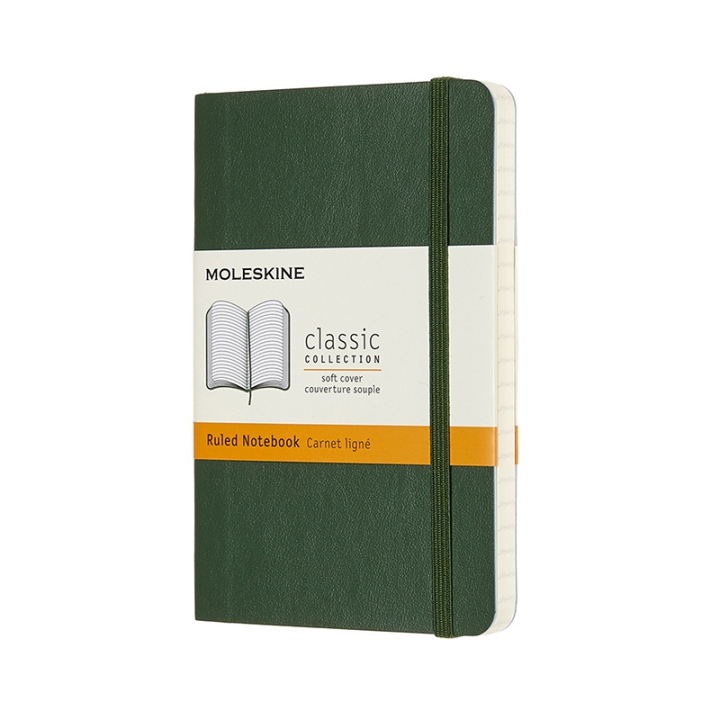 Classic Soft Cover Notebook Pocket Myrtle Green i gruppen Papir & Blok / Skriv og noter / Notesbøger hos Pen Store (100395_r)