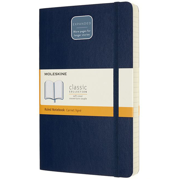 Classic Soft Cover Notebook Expanded Blue i gruppen Papir & Blok / Skriv og noter / Notesbøger hos Pen Store (100435_r)