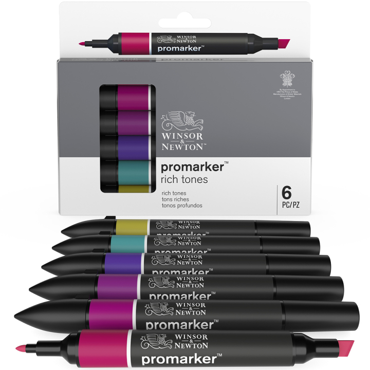 ProMarker sæt 6 stk Rich tones i gruppen Penne / Kunstnerpenne / Tuschpenne hos Pen Store (100543)