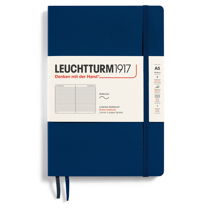 Notebook A5 Soft Cover Linjeret i gruppen Papir & Blok / Skriv og noter / Notesbøger hos Pen Store (100703_r)