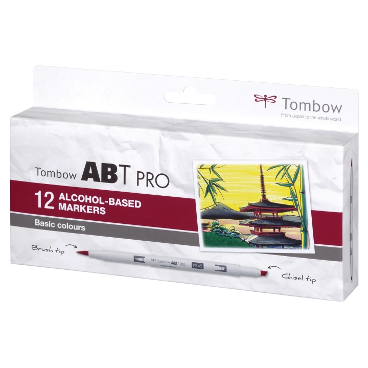 ABT PRO Dual Penselpen 12-sæt Basic i gruppen Penne / Kunstnerpenne / Penselpenne hos Pen Store (101254)