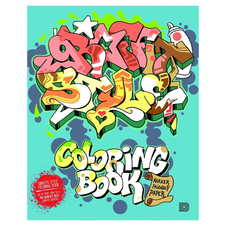 Graffiti Style Coloring Book i gruppen Kids / Bøger til børn / Farvelægning og håndværksbøger hos Pen Store (101373)