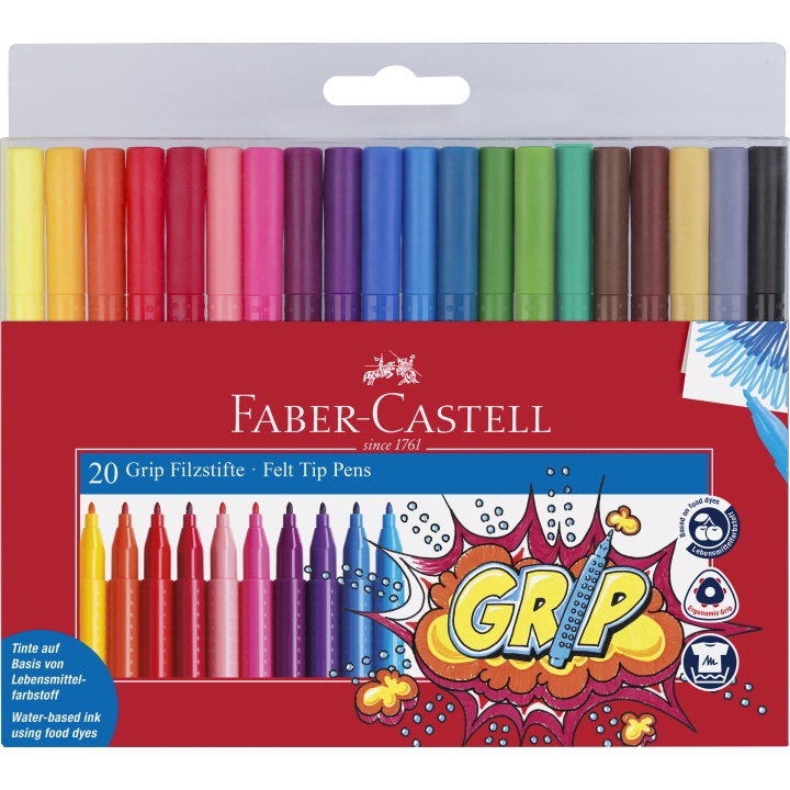 Grip Colour Marker 20-sæt i gruppen Kids / Børnepenne / 3 år+ hos Pen Store (101393)