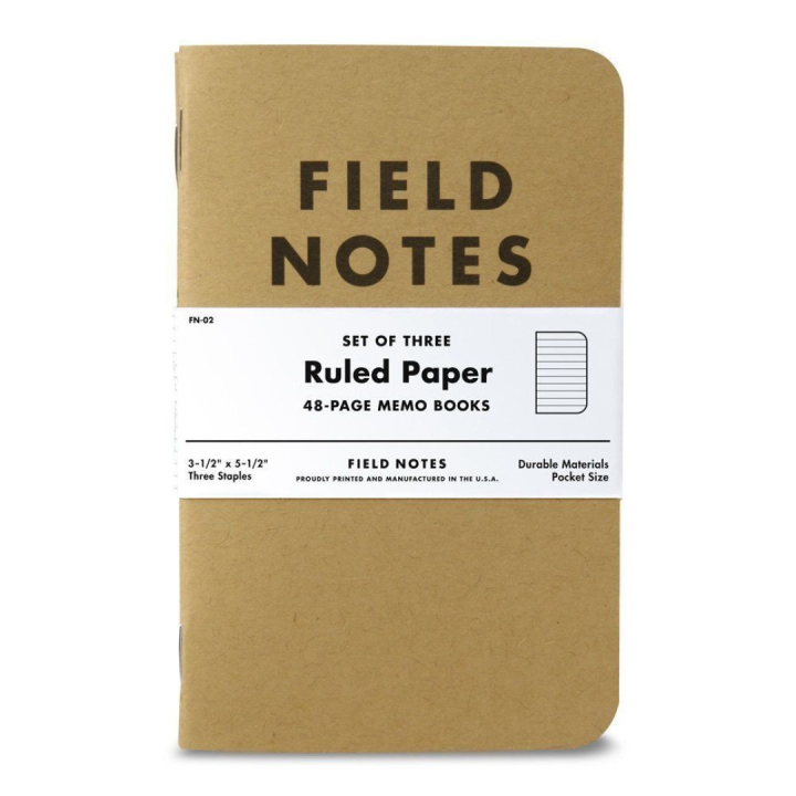 Memo Book Linjeret sæt 3 stk i gruppen Papir & Blok / Skriv og noter / Notesbøger hos Pen Store (101423)