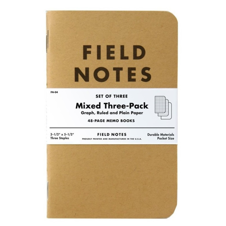Memo Book Mixed sæt 3 stk i gruppen Papir & Blok / Skriv og noter / Notesbøger hos Pen Store (101426)