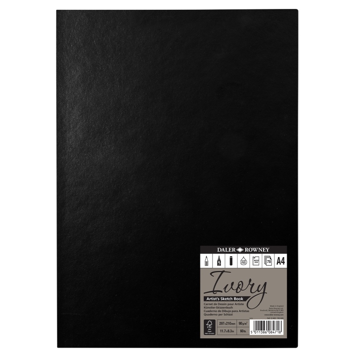 Ivory Sketchbook Softcover A4 i gruppen Papir & Blokke / Kunstnerblokke / Skitsebøger hos Pen Store (101451)