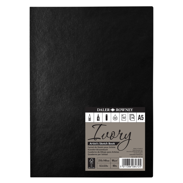 Ivory Sketchbook Softcover A5 i gruppen Papir & Blokke / Kunstnerblokke / Skitsebøger hos Pen Store (101452)