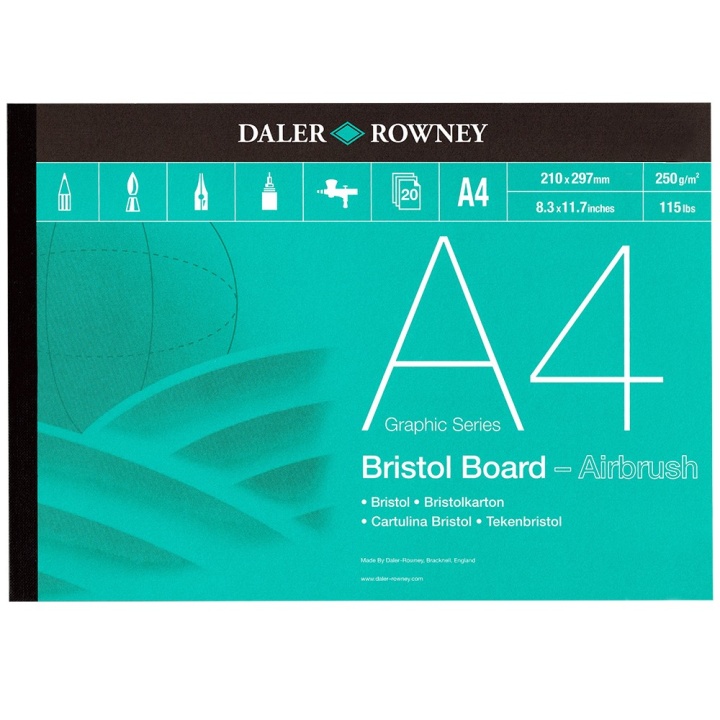 Bristol Board A4 i gruppen Papir & Blok / Kunstnerblok / Tegnings- og skitseblok hos Pen Store (101455)