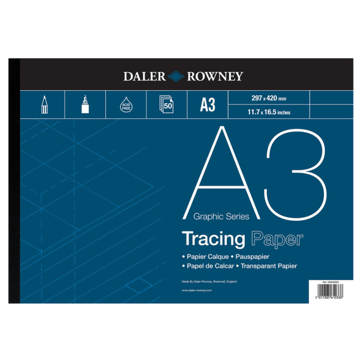 Tracing Paper 60g A3 i gruppen Papir & Blok / Kunstnerblok / Tracing og kalkering hos Pen Store (101462)