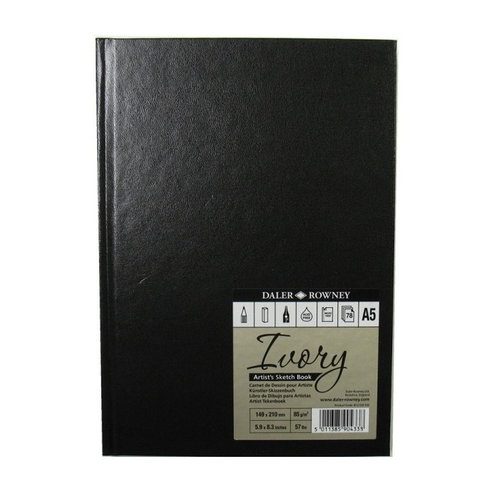 Ivory Sketchbook Hardcover A5 i gruppen Papir & Blok / Kunstnerblok / Skitsebøger hos Pen Store (101473)