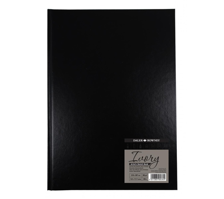 Ivory Sketchbook Hardcover A4 i gruppen Papir & Blok / Kunstnerblok / Skitsebøger hos Pen Store (101474)