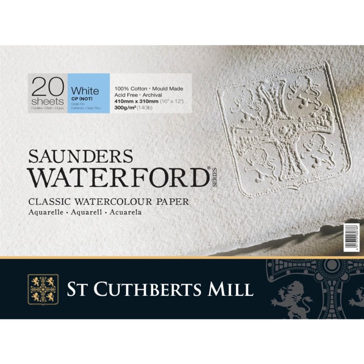 Saunders Waterford Akvarelblok 300 g 41 x 31 cm CP/NOT i gruppen Papir & Blok / Kunstnerblok / Akvarelblok hos Pen Store (101511)