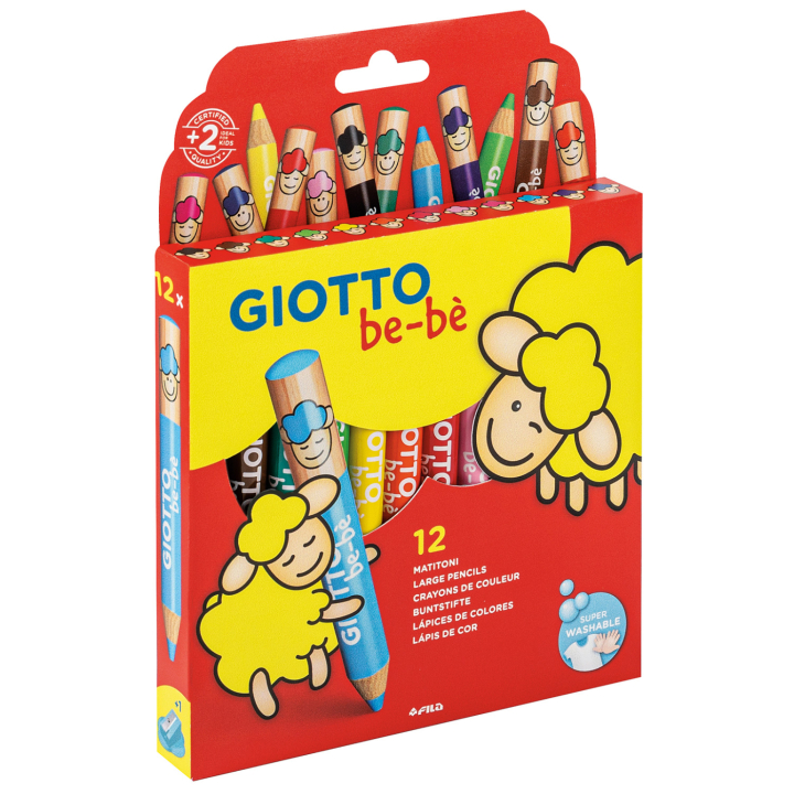 Be-bè Farvepenne 12-sæt i gruppen Kids / Børnepenne / Farveblyanter til børn hos Pen Store (101597)