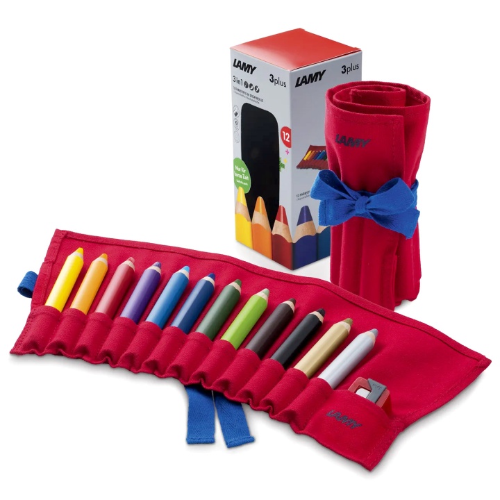 3plus 12-set Rollup i gruppen Kids / Børnepenne / Farveblyanter til børn hos Pen Store (102156)
