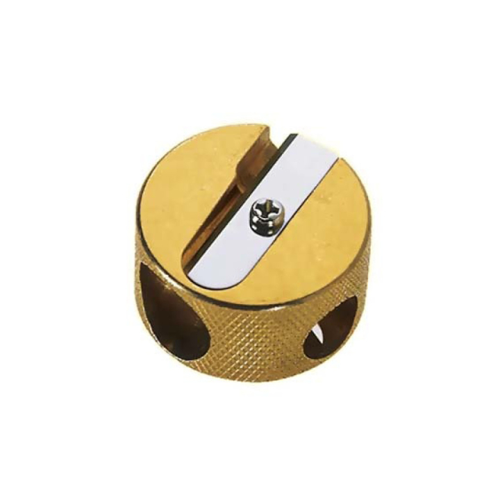 Double Round Messing Blyantspidser i gruppen Penne / Pentilbehør / Blyantspidser hos Pen Store (102251)
