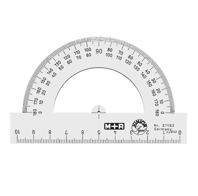 Semi-circular protractor 180° i gruppen Hobby & Kreativitet / Hobbytilbehør / Linealer hos Pen Store (102265)