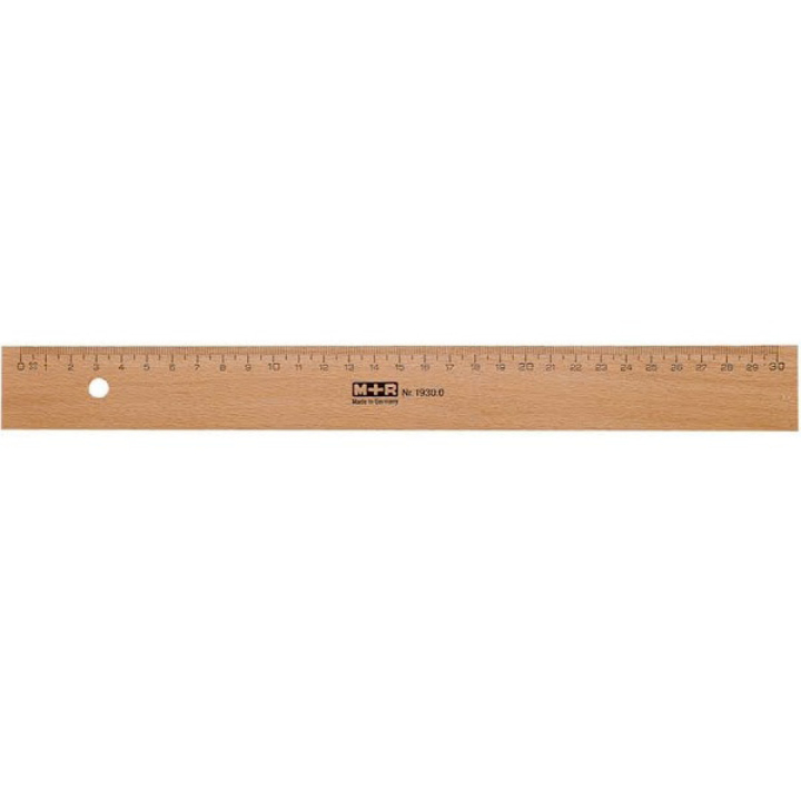 Lineal Træ 30 cm i gruppen Hobby & Kreativitet / Hobbytilbehør / Linealer / Trælineal hos Pen Store (102290)