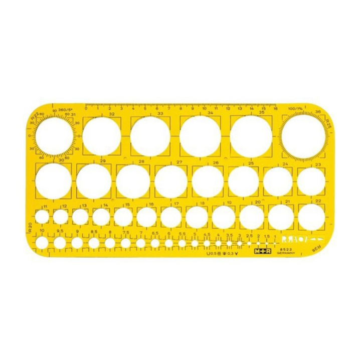 Cirkelskabelon 1-36 i gruppen Hobby & Kreativitet / Hobbytilbehør / Stencils hos Pen Store (102295)
