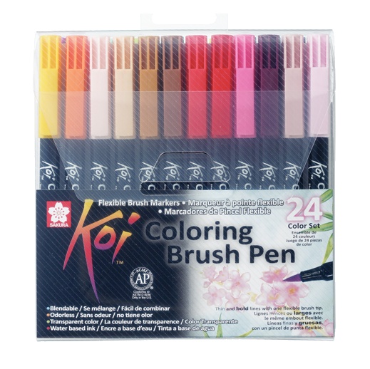 Koi Colouring Brush Pen sæt 24 stk i gruppen Penne / Kunstnerpenne / Penselpenne hos Voorcrea (102307)