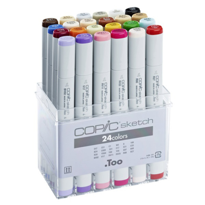Sketch sæt 24 stk i gruppen Penne / Kunstnerpenne / Illustrationmarkers hos Pen Store (103275)