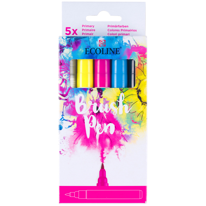 Brush Pen Primary 5-set i gruppen Penne / Kunstnerpenne / Penselpenne hos Pen Store (103708)