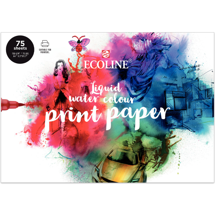 Print Paper 75-pack i gruppen Papir & Blokke / Kunstnerblokke / Akvarelblokke hos Pen Store (103786)