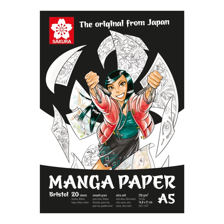 Manga Drawing Pad A5 i gruppen Papir & Blok / Kunstnerblok / Tegnings- og skitseblok hos Pen Store (103850)