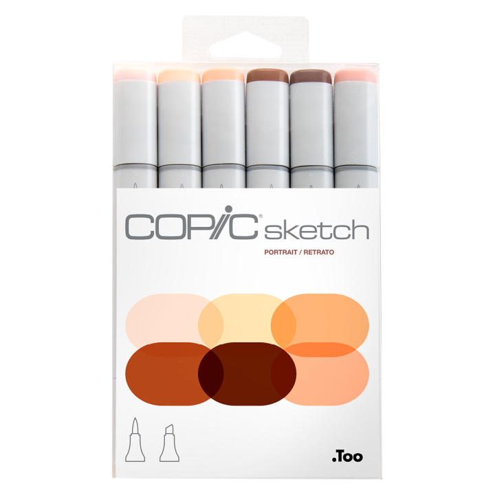 Sketch 6-sæt Skin Tones i gruppen Penne / Kunstnerpenne / Illustrationmarkers hos Pen Store (103860)