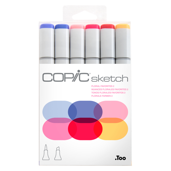Sketch 6-sæt Floral Favourites 2 i gruppen Penne / Kunstnerpenne / Illustrationmarkers hos Pen Store (103863)