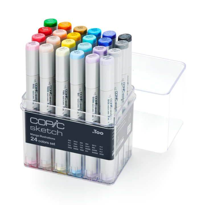 Sketch sæt 24 stk Manga i gruppen Penne / Kunstnerpenne / Illustrationmarkers hos Pen Store (104070)