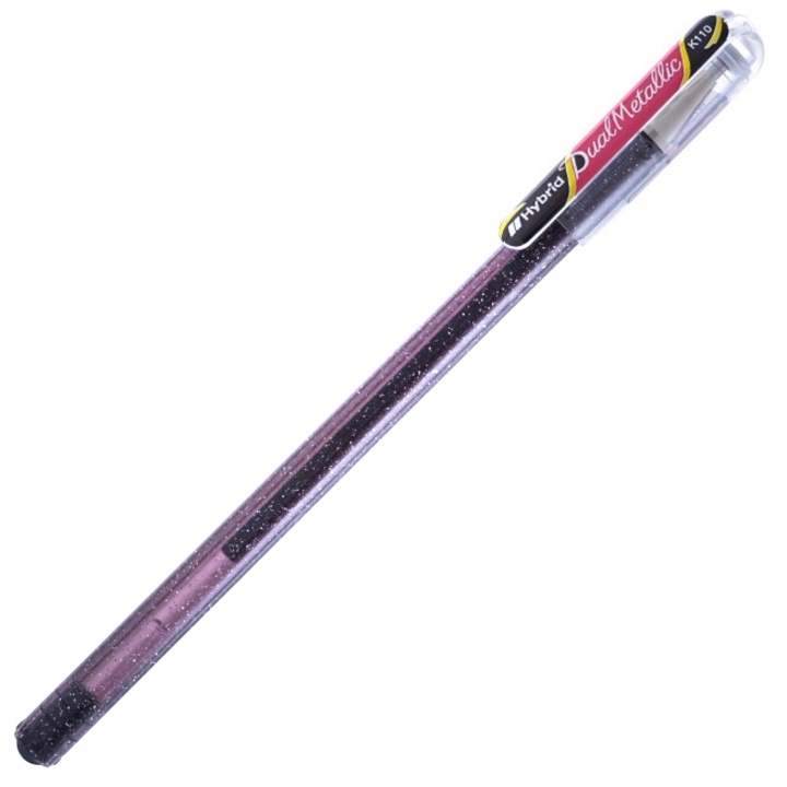 Dual Metallic Hybrid Gel Pen Black + Metallic Red i gruppen Penne / Skrive / Gelpenne hos Pen Store (104615)