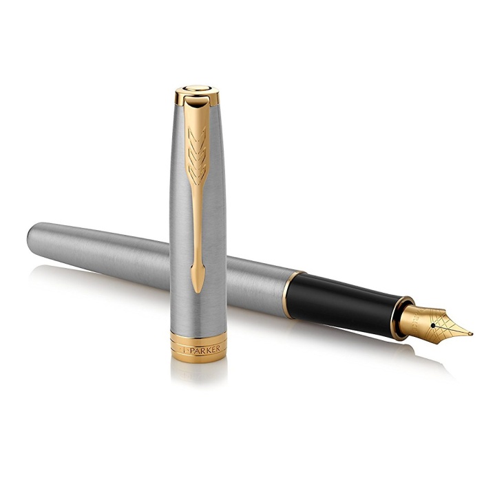 Sonnet Steel/Gold Fyldepen i gruppen Penne / Fine Writing / Gavepenne hos Pen Store (104700_r)