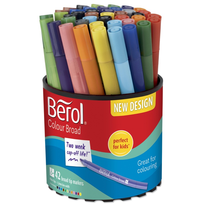 Colour Broad Tip 42-pak i gruppen Kids / Børnepenne / Tuschpenne for børn hos Pen Store (104846)