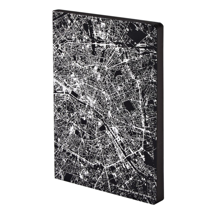 Notesbog Graphic Traveller - Nightflight Paris Silver i gruppen Papir & Blok / Skriv og noter / Notesbøger hos Pen Store (104889)