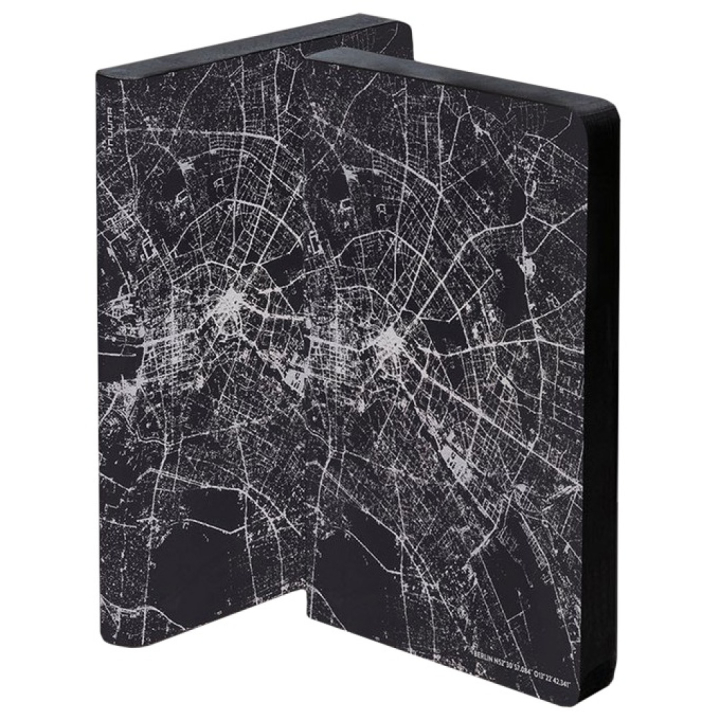 Notesbog Graphic Traveller - Nightflight Berlin Silver i gruppen Papir & Blok / Skriv og noter / Notesbøger hos Pen Store (104890)
