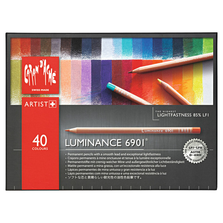Luminance 6901 Farveblyanter sæt 40 stk i gruppen Penne / Kunstnerpenne / Farveblyanter  hos Pen Store (104930)