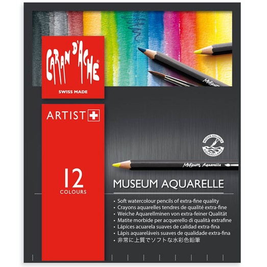 Museum Aquarelle sæt 12 stk i gruppen Penne / Kunstnerpenne / Akvarelblyanter hos Pen Store (104933)