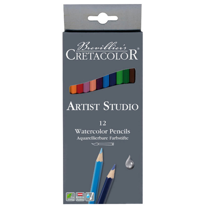 Artist Studio Akvarelblyanter sæt 12 stk i gruppen Penne / Kunstnerpenne / Akvarelblyanter hos Pen Store (105028)