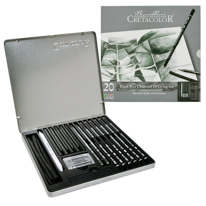 Black Box Coal set i gruppen Kunstnerartikler / Kridt og blyanter / Grafit og blyant hos Pen Store (105033)