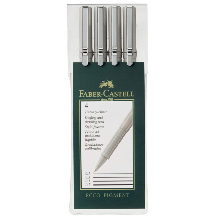 Ritpenna Ecco Pigment sæt 4 stk i gruppen Penne / Skrive / Fineliners hos Pen Store (105156)